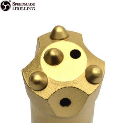 Tapered Button Small Hole Drill Bits for Rock Drill Pipe Tapered Tungsten Carbide Drill Pipe and Chisel Bits