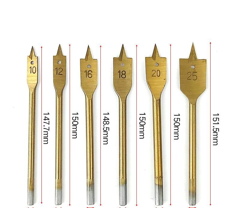 Quick Change Hex Shank Tri-Point Flat Wood Spade Drill Bit for Wood Drilling