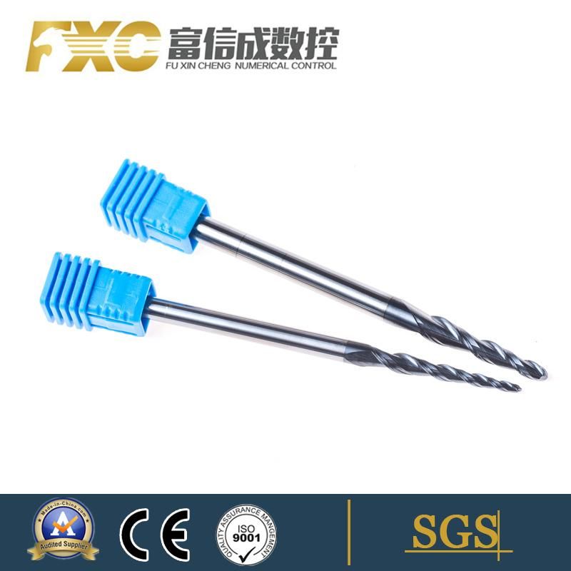 Customized Tungsten Carbide Tapred Ball Nose End Mill