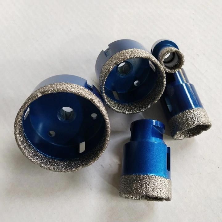 Dry Use M14 Thread Vacuum Brazed Diamond Core Drill Bits Kit for Tile, Ceramic, Porcelain