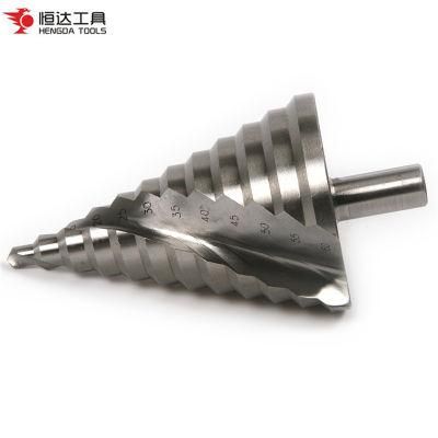 HSS 6542 M2 Steel Spiral Groove Unibit Step Drill Bit Set for Stainless Steel Wood