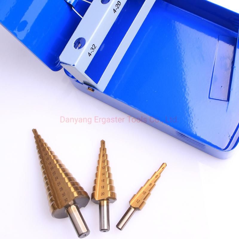 Titanium Coated High Speed Steel Step Bit Set