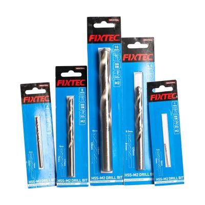 Fixtec High Speed Steel M2 DIN338 HSS Twist Drill Bits Straight Shank Drill Bit