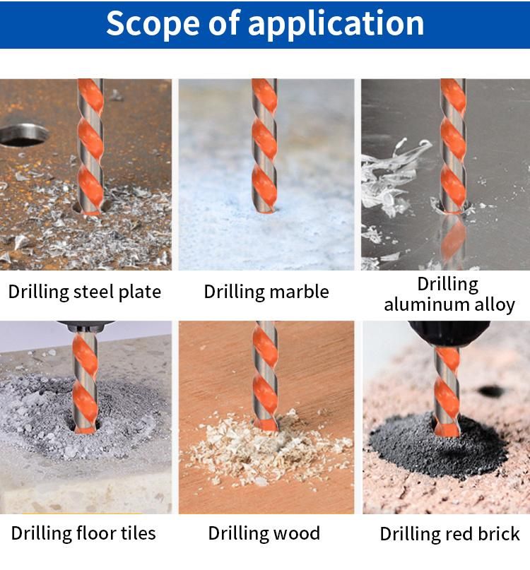 Tile Drill Bit Set for Drilling Ceramic Metal Aluminium Brick Wall