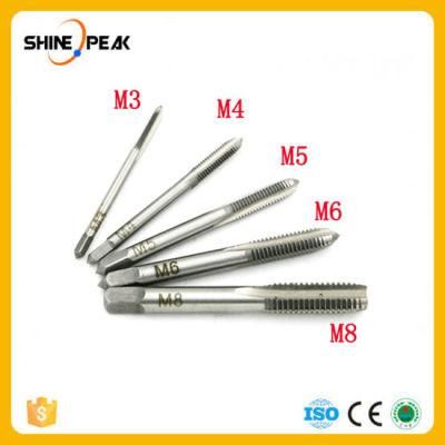 New 5PCS/Set HSS M3 M4 M5 M6 M8 Machine Spiral Point Straight Fluted Screw Thread Metric Plug Hand Tap Drill