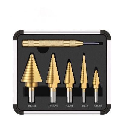 3PCS Titanium Cobalt Coated HSS 4241 Step Core Drill Bit Set for Metal Drilling