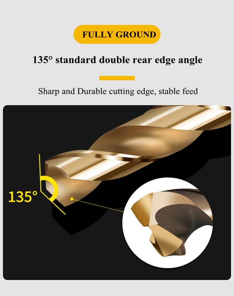 DIN338 HSS Complete Body Twist Drill Bit with Hex Handle Warhead Shank HSS Twist Drill Bit for Metal