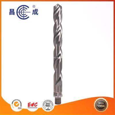 Solid Carbide Twist Drill Bit Inner Colding Hole Welded Iron Thread Shank