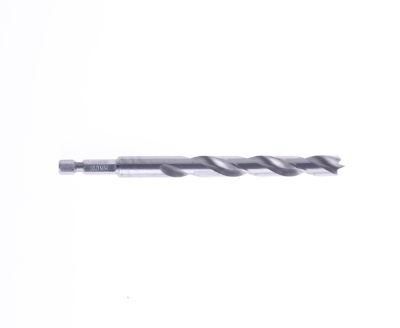 HSS Hex Shank Edge Ground Wood Brad Point Drill Bit