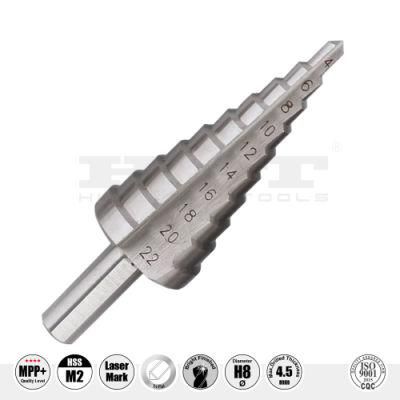 HSS Step Drill Straight Flute Bright Finished Tri Flat Shank for Metal, Steel, Non-Ferrous Sheets and Board Drilling