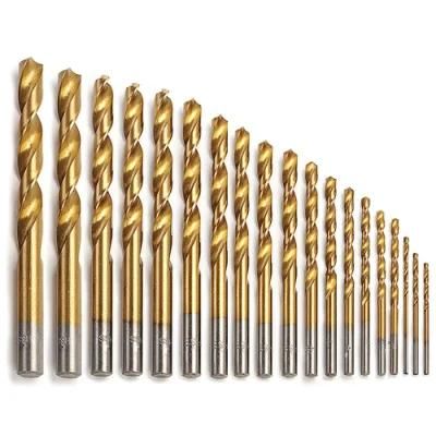 Titanium Coated HSS Drill Bit for General Purpose in Wood Plastic and Soft Metal Sheet
