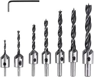 4PCS Round Shank 5 Flute Wood Countersink Drill Bit Set for Wood Screw