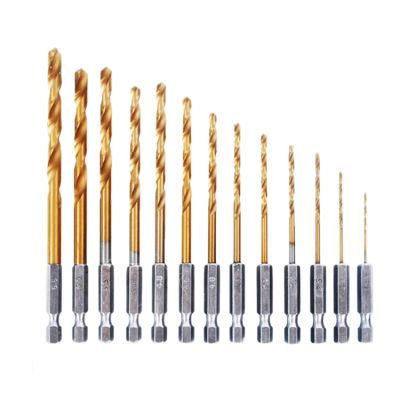 13PCS Twist Drill Bits 1.5 to 6.5mm with Hex Shank