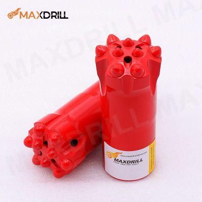 Maxdrill Top Hammer Drill Tools R32 45mm Button Bit for Tunneling