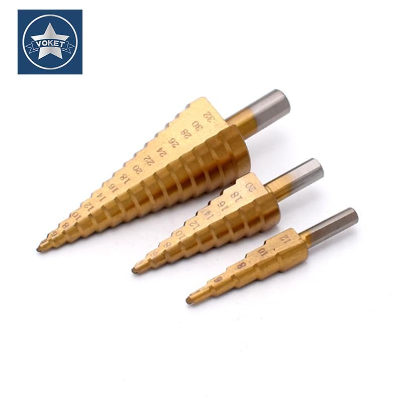 HSS Titanium Coated Triangle Handle Pagoda Drill Tools Multi-Tool Table Step Drill Tower Drills