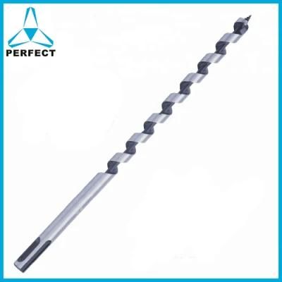 SDS Plus Shank Single Flute Wood Auger Drill Bit with Stem for Wood Drilling