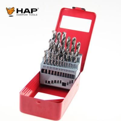 Straight Shank Cobalt 25PCS Red Iron Box Packing Twist Drill Bit Set for Drilling Aluminium Metal