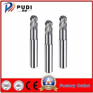 75mm Overall Length 4 Flutes Tungsten Carbide Ball Nose Endmill with Altin Coated