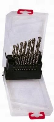 19PCS Cobalt Twist Drills Bits Set with Plastic Box