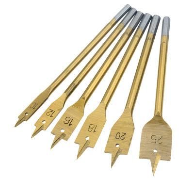 6PCS Spade Drill Bit High-Carbon Steel Spade Paddle Bits Woodworking Flat Drilling Bit