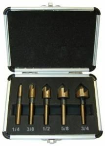 Power Tools Drill HSS Drills Bits 5PCS Countersink Twist Drill Bit Set
