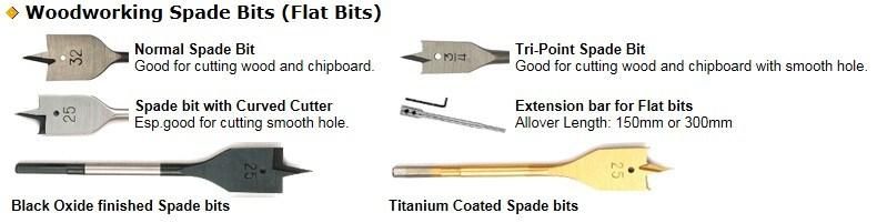 Superior Quality Woodworking Flat Drill Bit Spade Bit