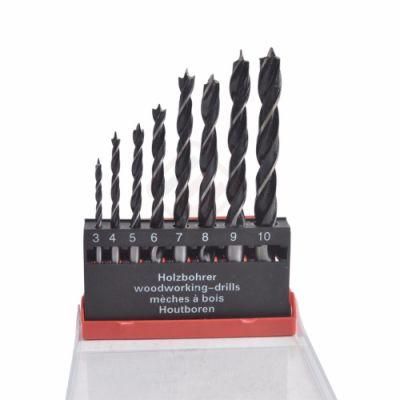 8PCS Jiangsu Hot Sales Factory Hex Straight Shank Woodworking Tool HSS Wood Drill Bits Sets