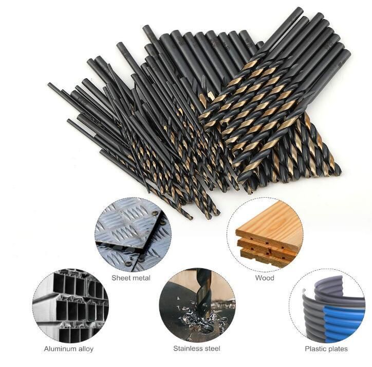 Black and Gold Finish, 118° Split Point, High Speed Steel with Metal Indexed Storage Case