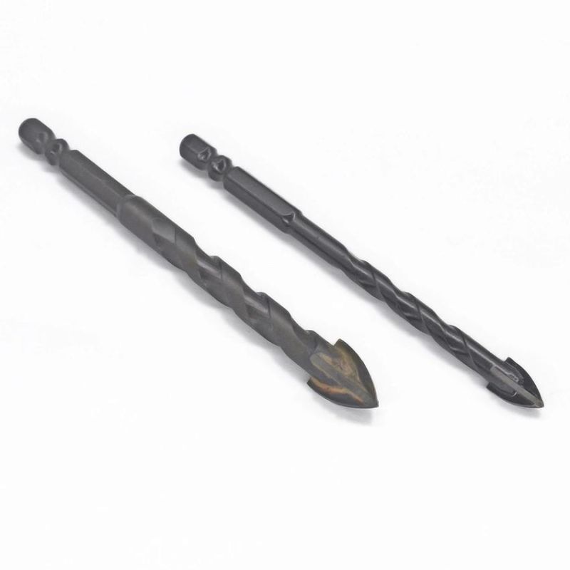 Cross Carbide Tips Drill Bits for Glass Tile Porcelain with Hex Quick Release Shank