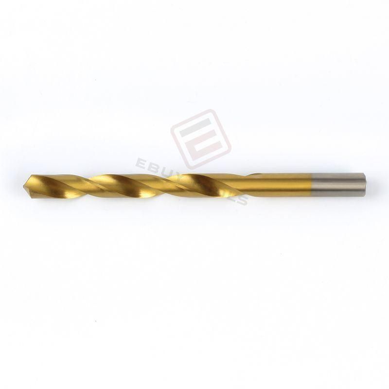 Ti-Coated HSS Straight Shank Twist Drill Bits for Metal, Stainless Steel