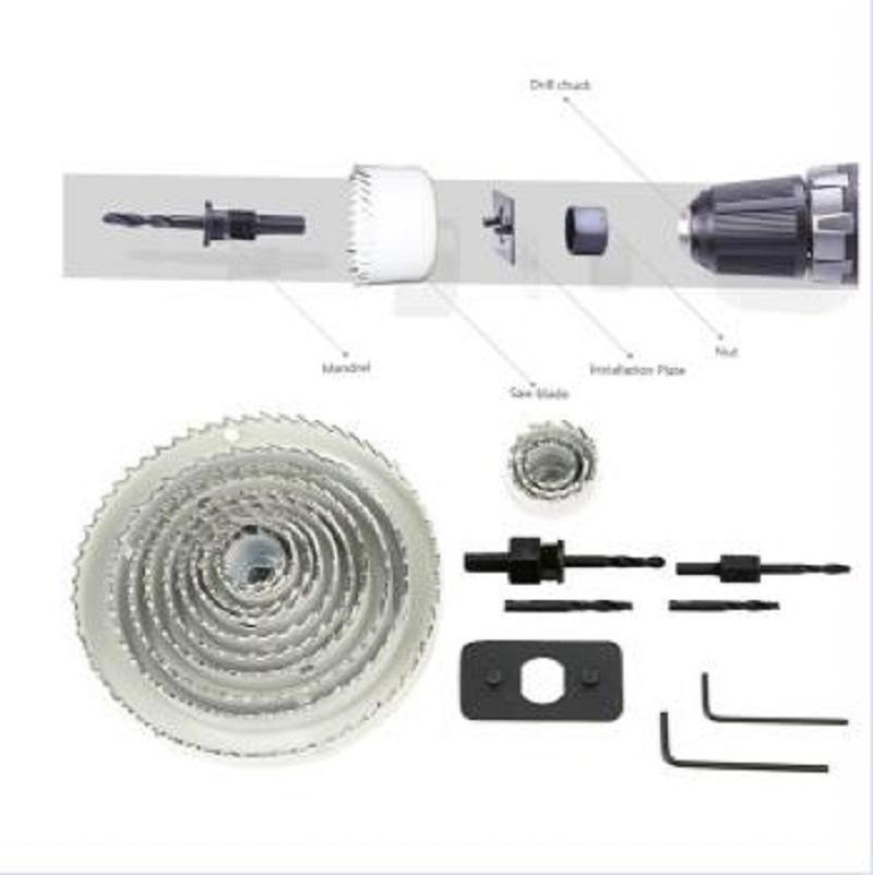 White Spray Paint Carton Steel Hole Saw for Cutting Wood