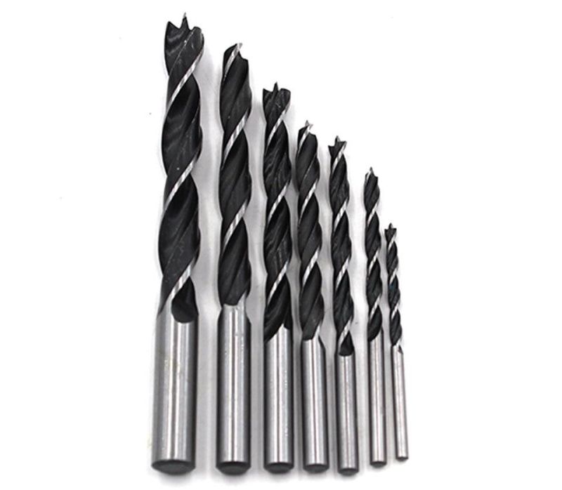 Z-Lion 7PCS High-Carbon Steel Quick Woodworking Three Point Rotary Twist Drill Bit Set for Cork/Rubber