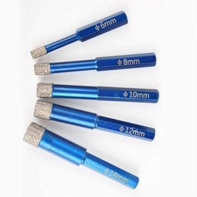 High Quality 6/8/10/12mm Vacuum Brazed Hex Shank Diamond Tile Hole Drill Bit