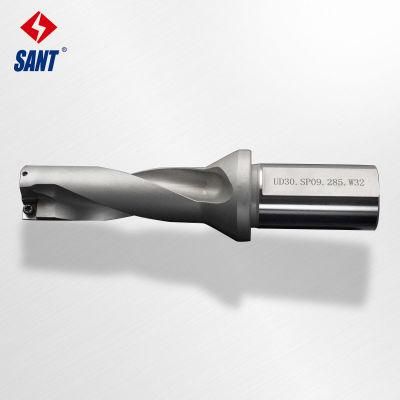 Indexable Drilling Tools U Drill Model Ud20. Sp07.240. W25 From Zhuzhou Sant with Carbide Insert Spgt07t308 or Spmg07