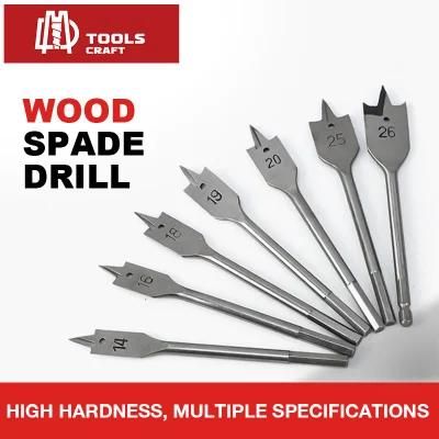 Hole Opener Tricuspid Woodworking High Carbon Steel Flat Spade Wood Drill Bit