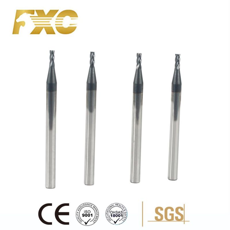 Solid Carbide Small Size 4 Flutes End Mill with Coating