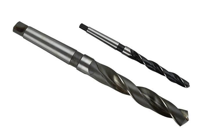 Black and White DIN345 HSS Morse Taper Shank Twist Drill Bits for Metal Drilling
