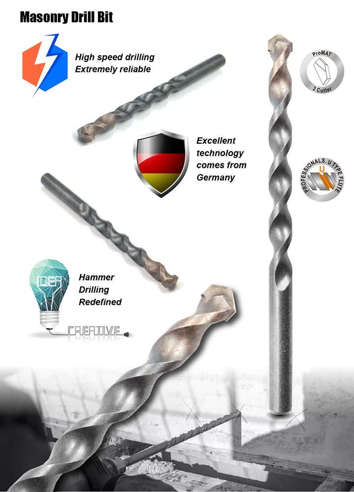 Pgm German Quality Tct Concrete Masonry Brick Drill Bit for Concrete Brick Stone Cement Drilling