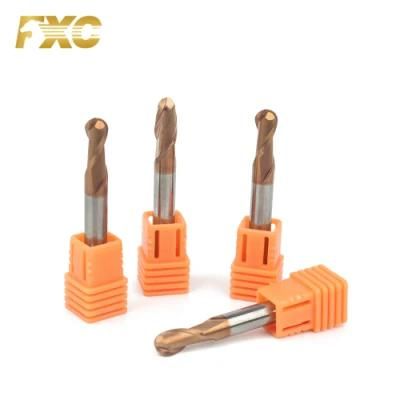 2 Flutes HRC55 Carbide Ball Nose End Mill for Steel