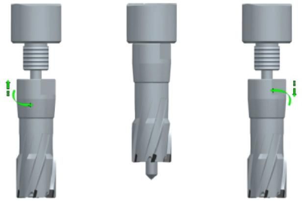 HSS Thread Shank 50mm Depth Magnetic Drill Bit Annular Cutter