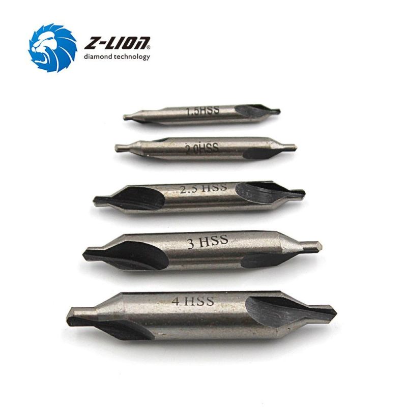 Z-Lion 5PCS Quick HSS Precision Combined Countersinks Center Drill Bits