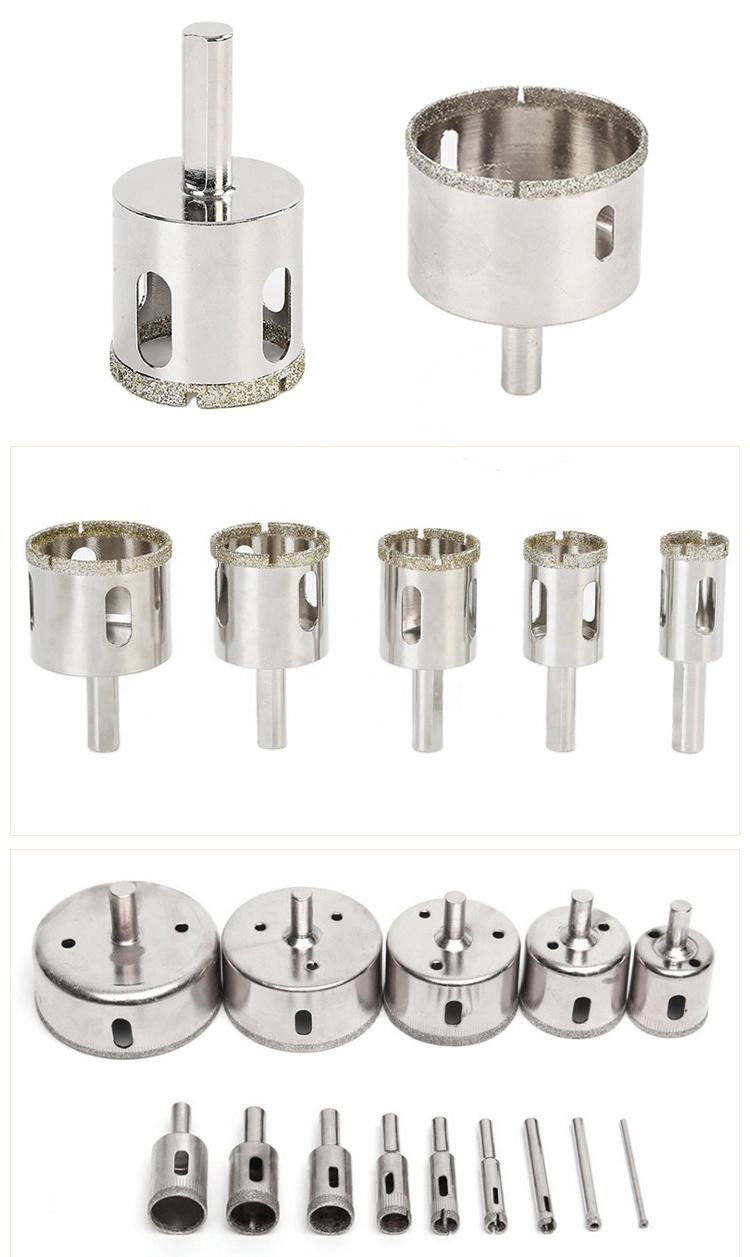 Glass Cutting Electroplated Diamond Core Drill Bits Hole Saw for Marble