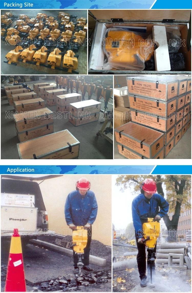 Yn27c Petrol/Gasoline/Gas Rock Drill Machine for Drilling Holes