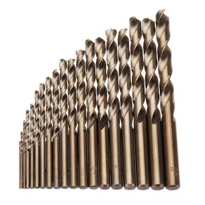 19PCS 1-10mm HSS M35 Cobalt Twist Drill Bit Set for Metal Wood Drilling