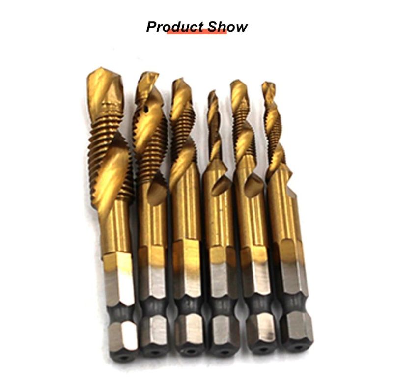 Z-Lion 6PCS High Speed Steel Quick Metric Combination Woodworking Tool HSS Twist Drill Bit Set for Wood/Iron/Aluminum