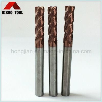 Copper Coating HRC60 Corner Raduis Milling Cutter