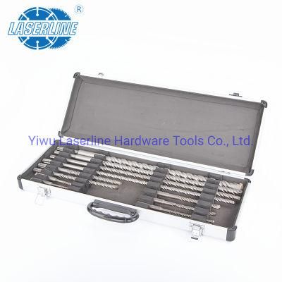 High Quality 11PCS Hammer Drill Bits Set Aluminium Box Packing SDS Plus Rotary Power Hammer Drill Bits Set for Concrete