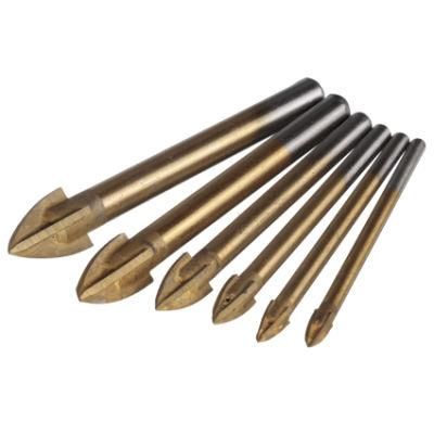 4 Cutting Edge Tin Coated Construction Glass Drill