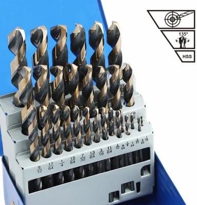 29PCS HSS Twist Drill Bits, Black and Gold Finish