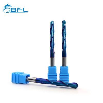 Bfl Tungsten Alloy 2 Flute Blue Nano Coating Ballnose End Mill Ballnose Milling Cutter